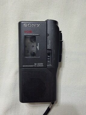 Sony Black M-529V Microcassette Recorder with VOR